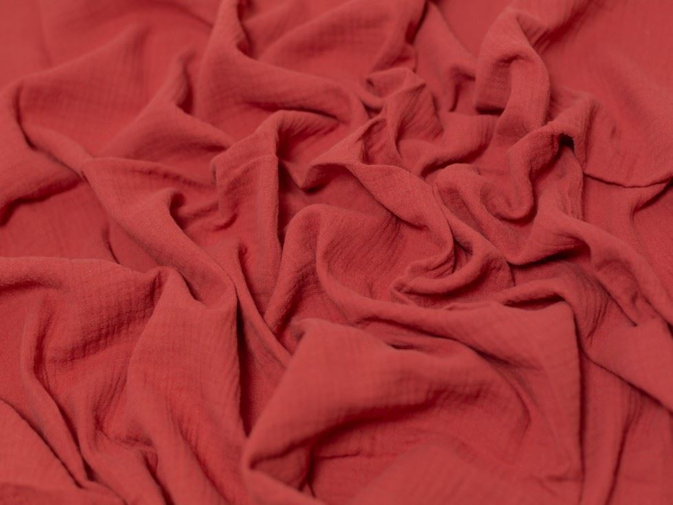 Minerva Core Range Ginger Cotton Double Gauze Fabric