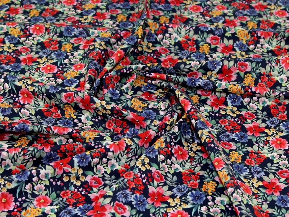 John Louden Navy 100% Cotton Fabric