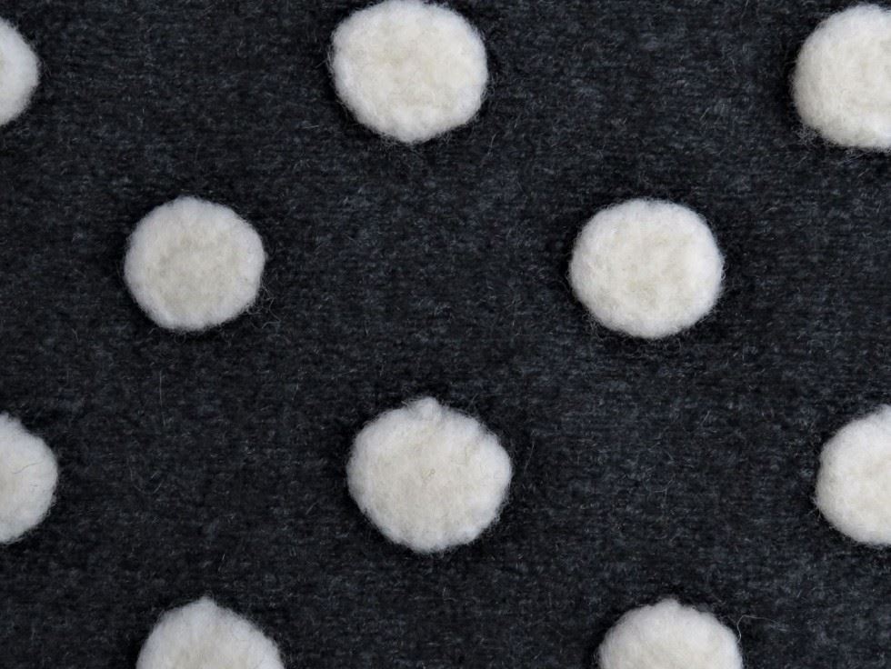 Textured Spot Boiled Wool Coating Fabric Anthracite