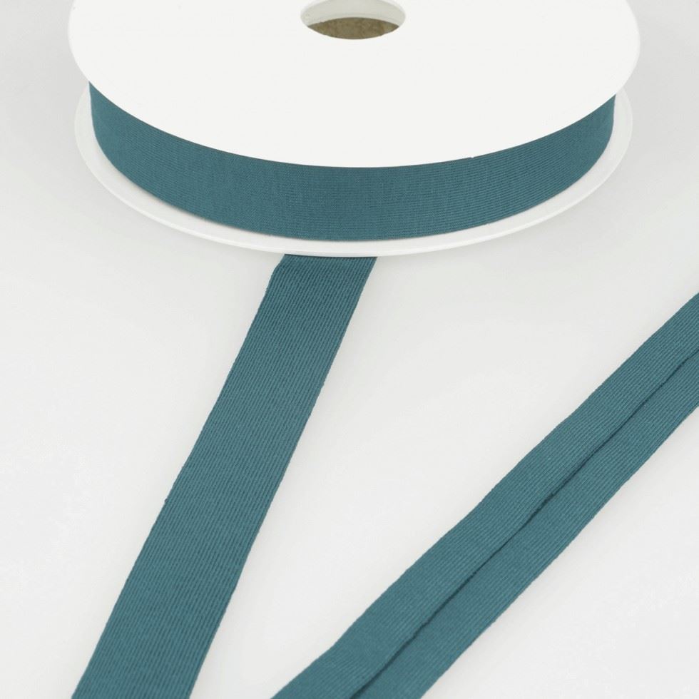 Stephanoise Viscose Jersey Bias Binding Tape Teal