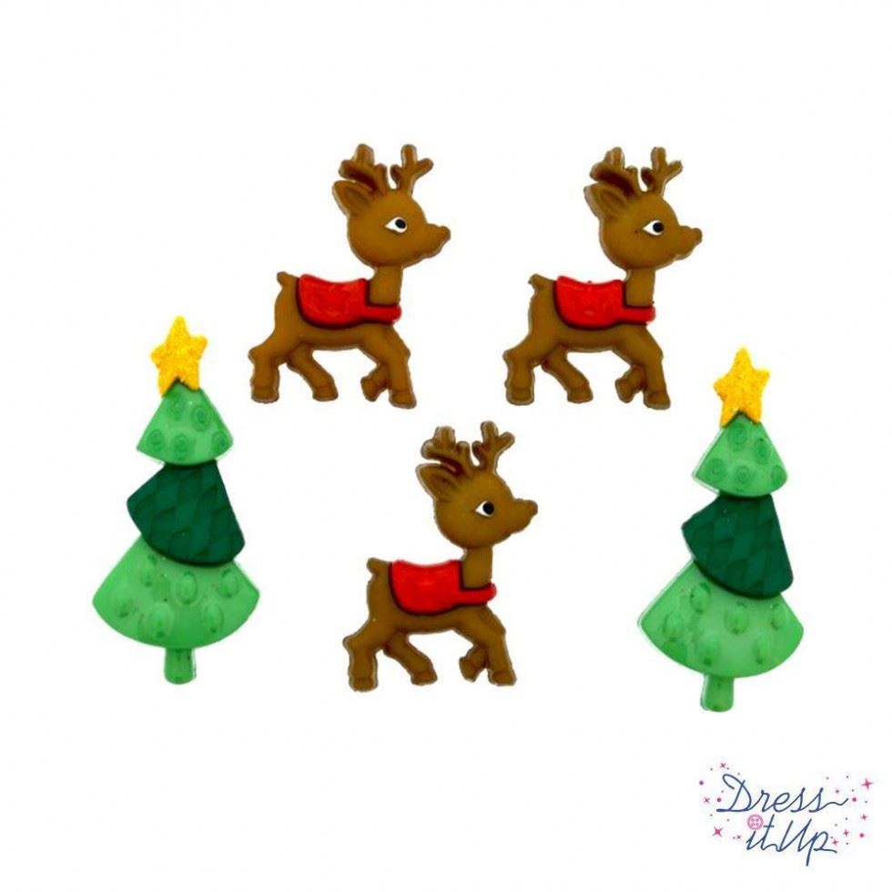 Dress It Up Reindeer Games Buttons
 