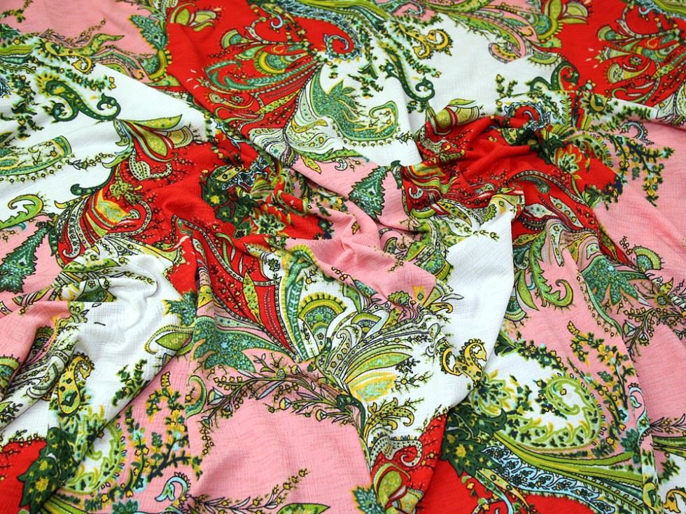 Lady Mcelroy Paprika Viscose Crepe Textured Stretch Knit Fabric