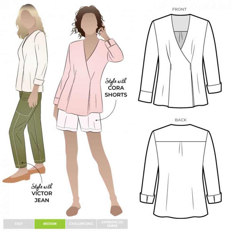 Style Arc Sewing Pattern Vera Blouse