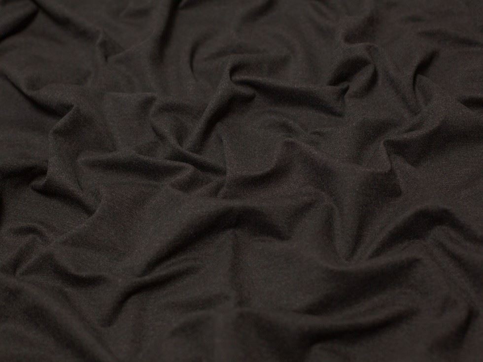Minerva Core Range Charcoal Melange Heavy Ponte Roma Double Stretch Knit Fabric
