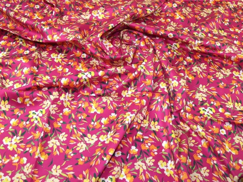 John Kaldor Fuchsia Lizzano Cotton Sateen Fabric