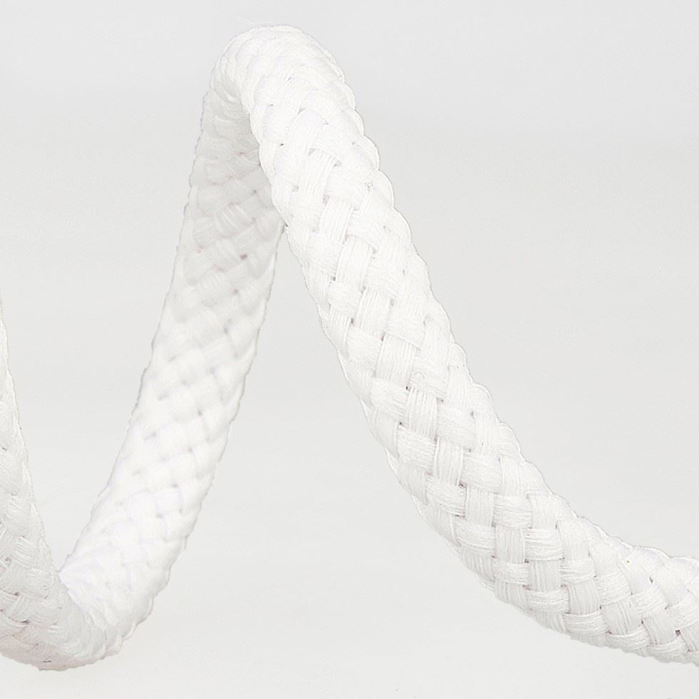 Stephanoise Round Braided Cord White
 