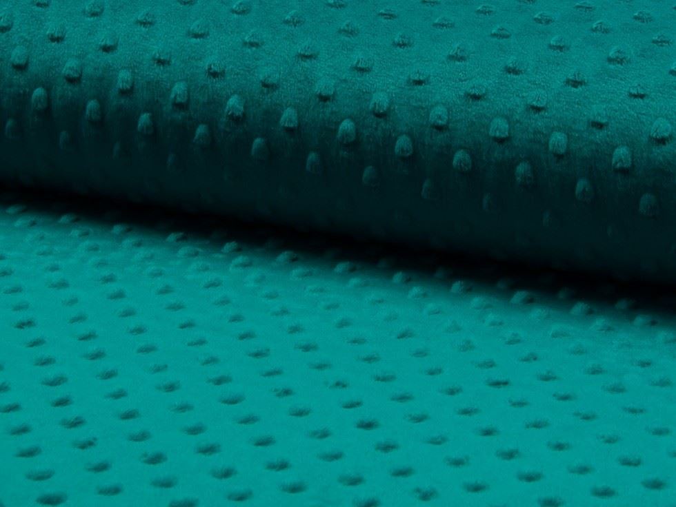 Jade Deadstock Embossed Dimple Plush Fleece Fabric