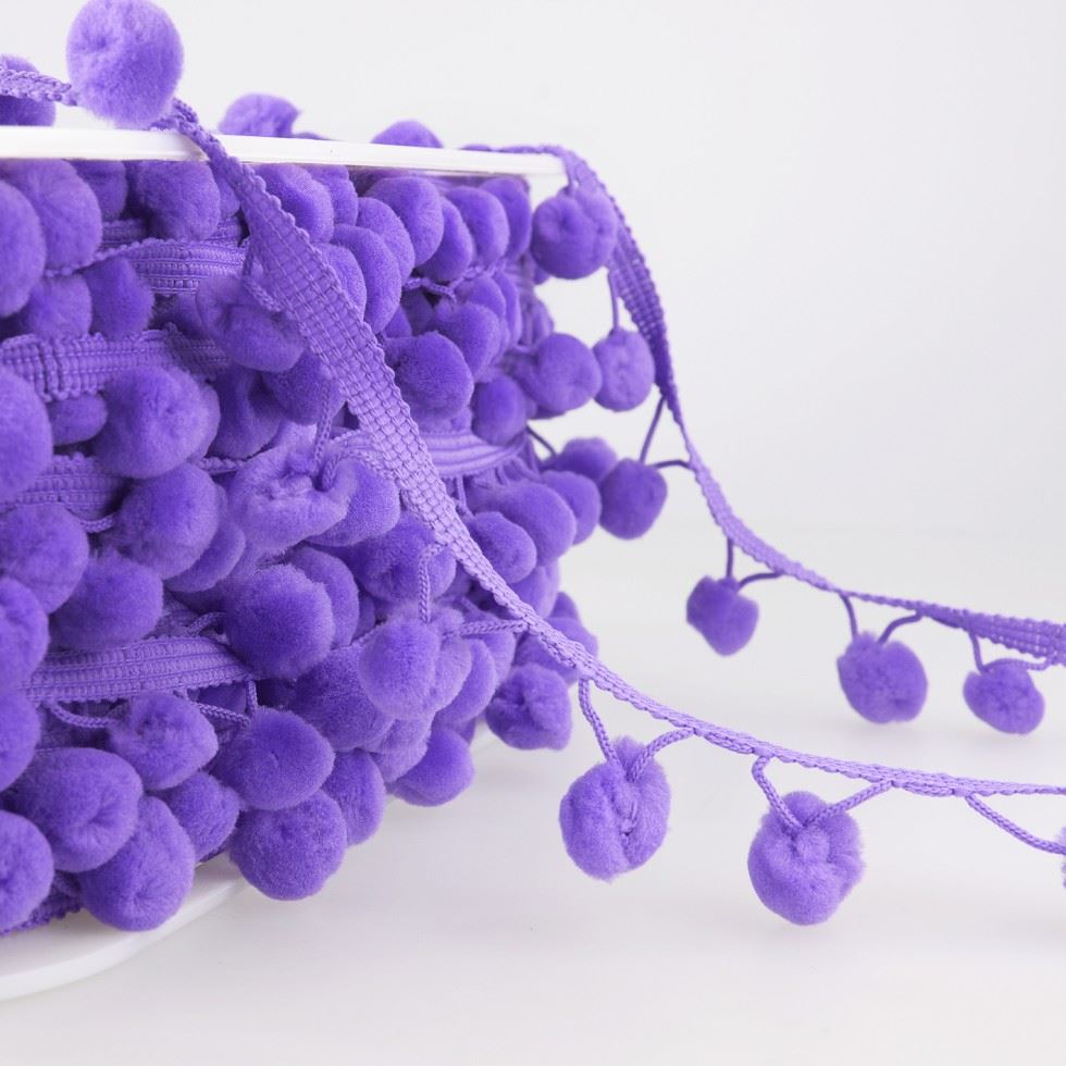 Stephanoise Pom Pom Trim Lilac