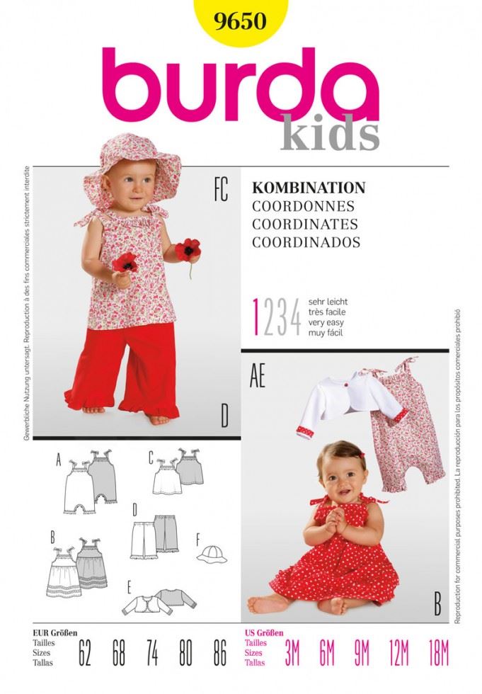 Burda Paper Sewing Pattern 9650
 