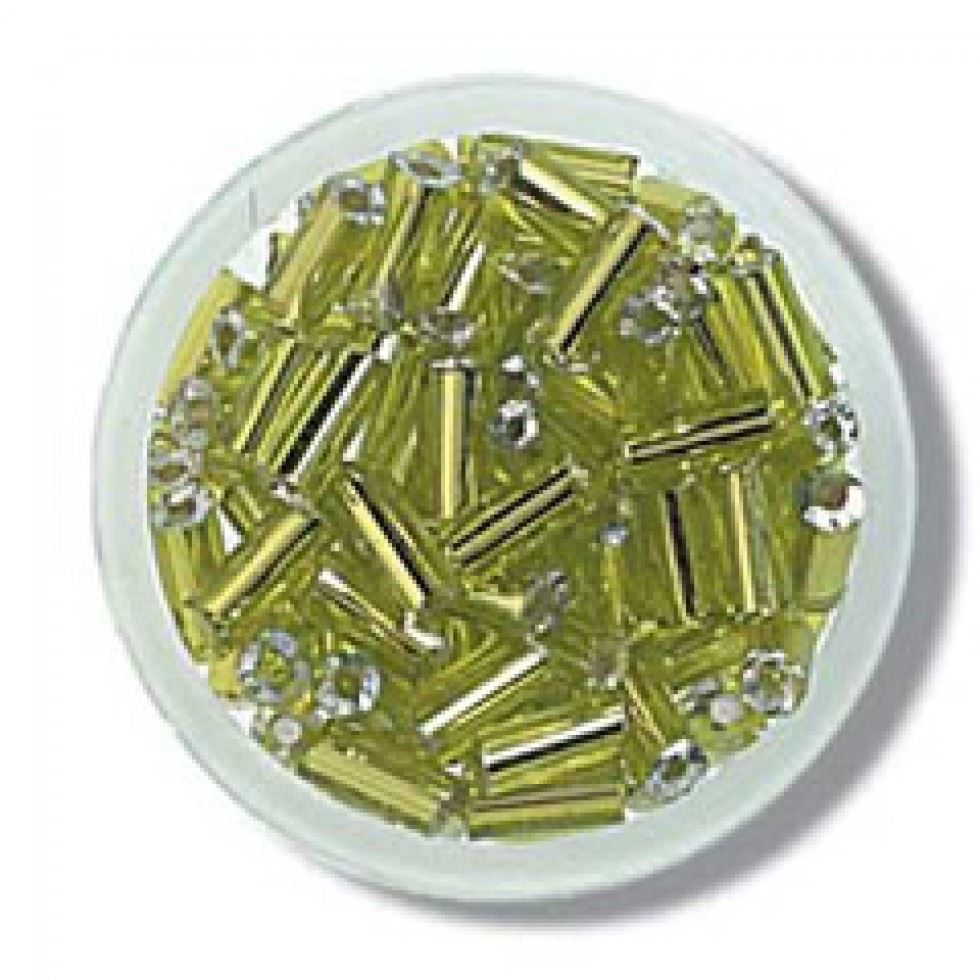 Trimits Lime Glass Bugle Beads (Value Pack Of 5)