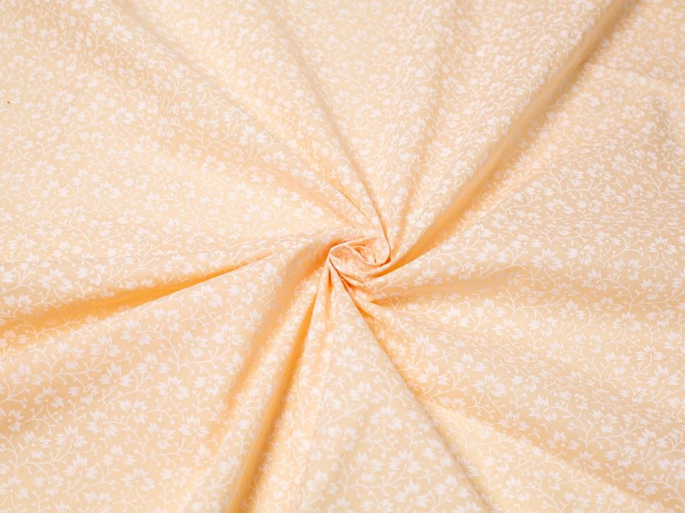 Minerva Core Range Peach Printed Polycotton Fabric