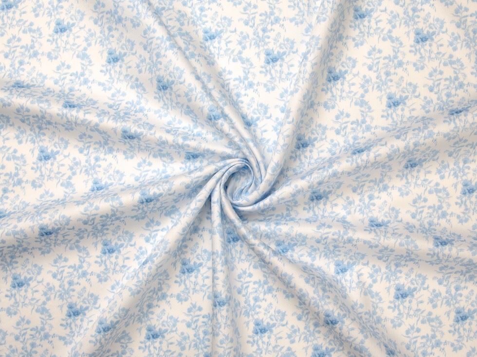 Deadstock Cotton Sateen Twill Fabric Powder Blue
 