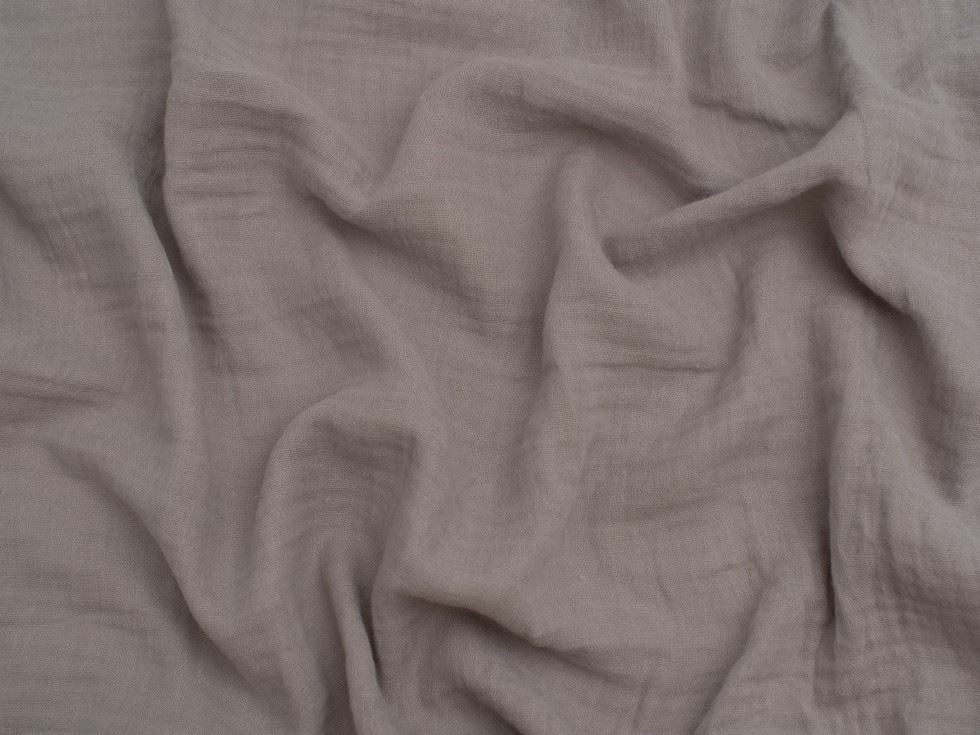 Minerva Core Range Pastel Grey Cotton Double Gauze Fabric