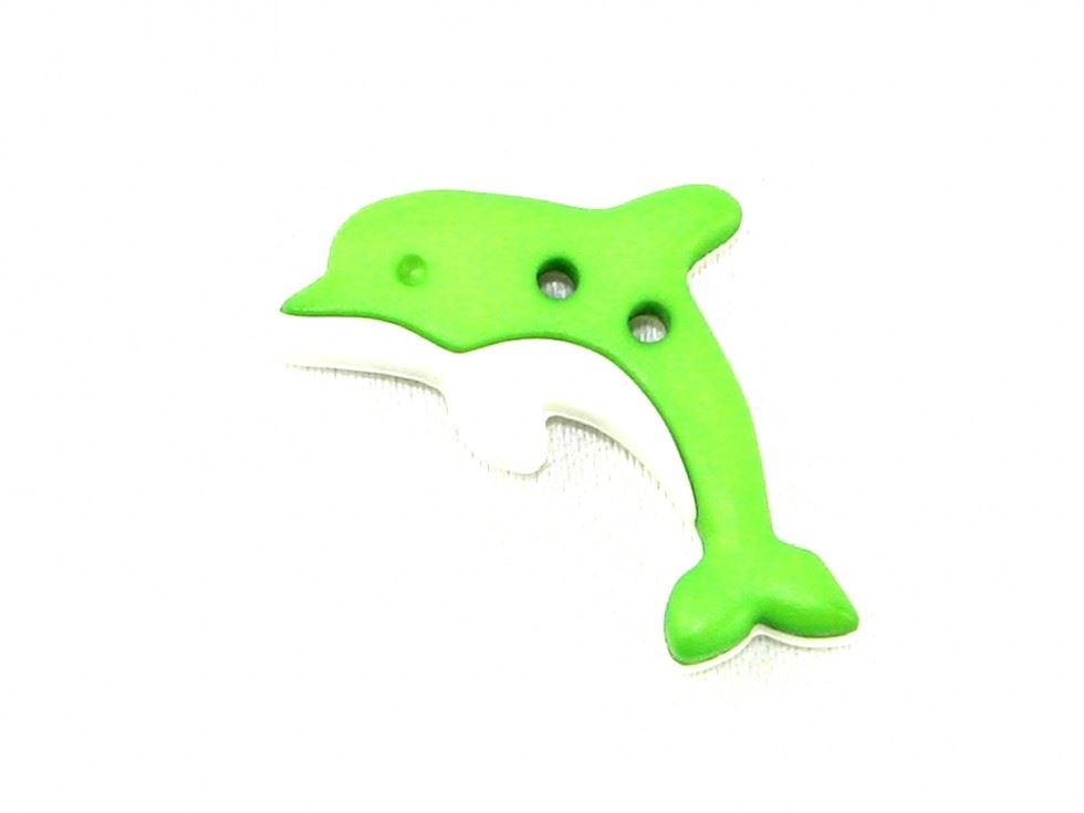 Dill Green Dolphin Buttons (Value Pack)