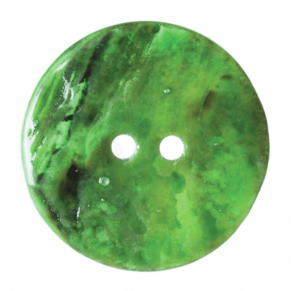 Hemline Lime Green Round Shell Buttons