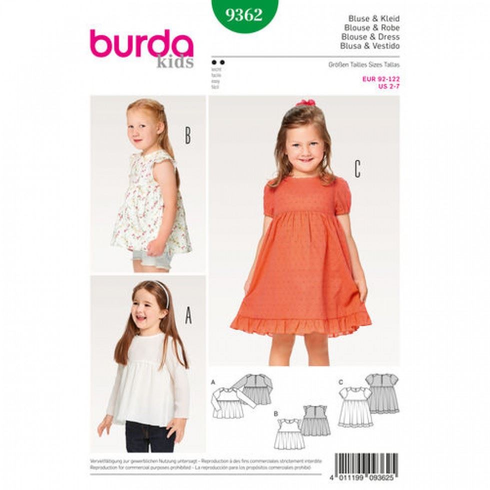 Burda Sewing Pattern 9362