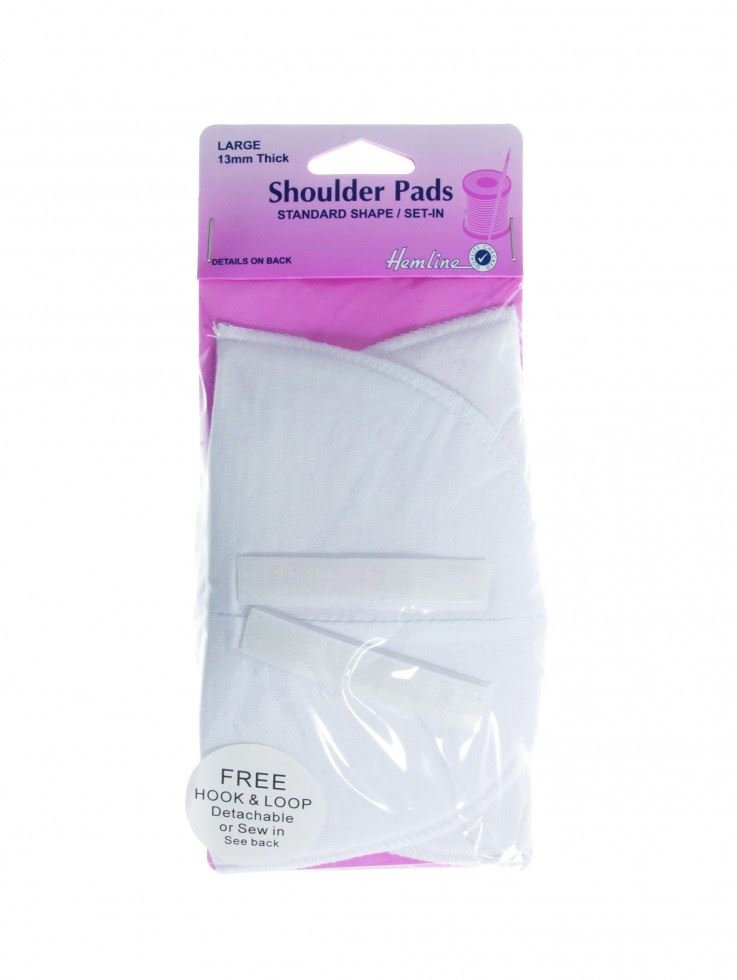 Hemline White Covered Foam Set In Shoulder Pads