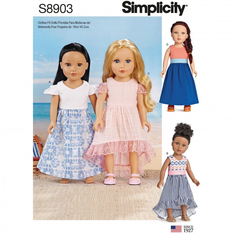 Simplicity Doll Clothes Sewing Pattern S8903 18Inch - Image 3
