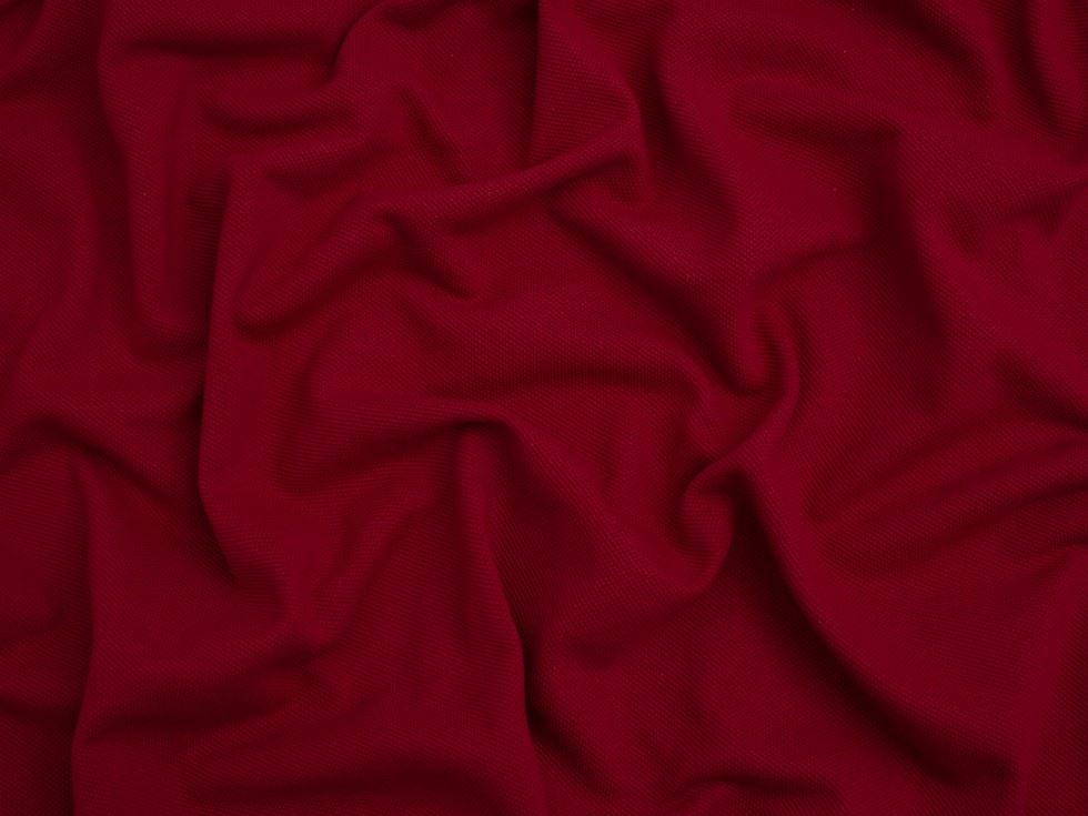 Minerva Core Range Pique Cotton Stretch Knit Fabric Bordeaux
 