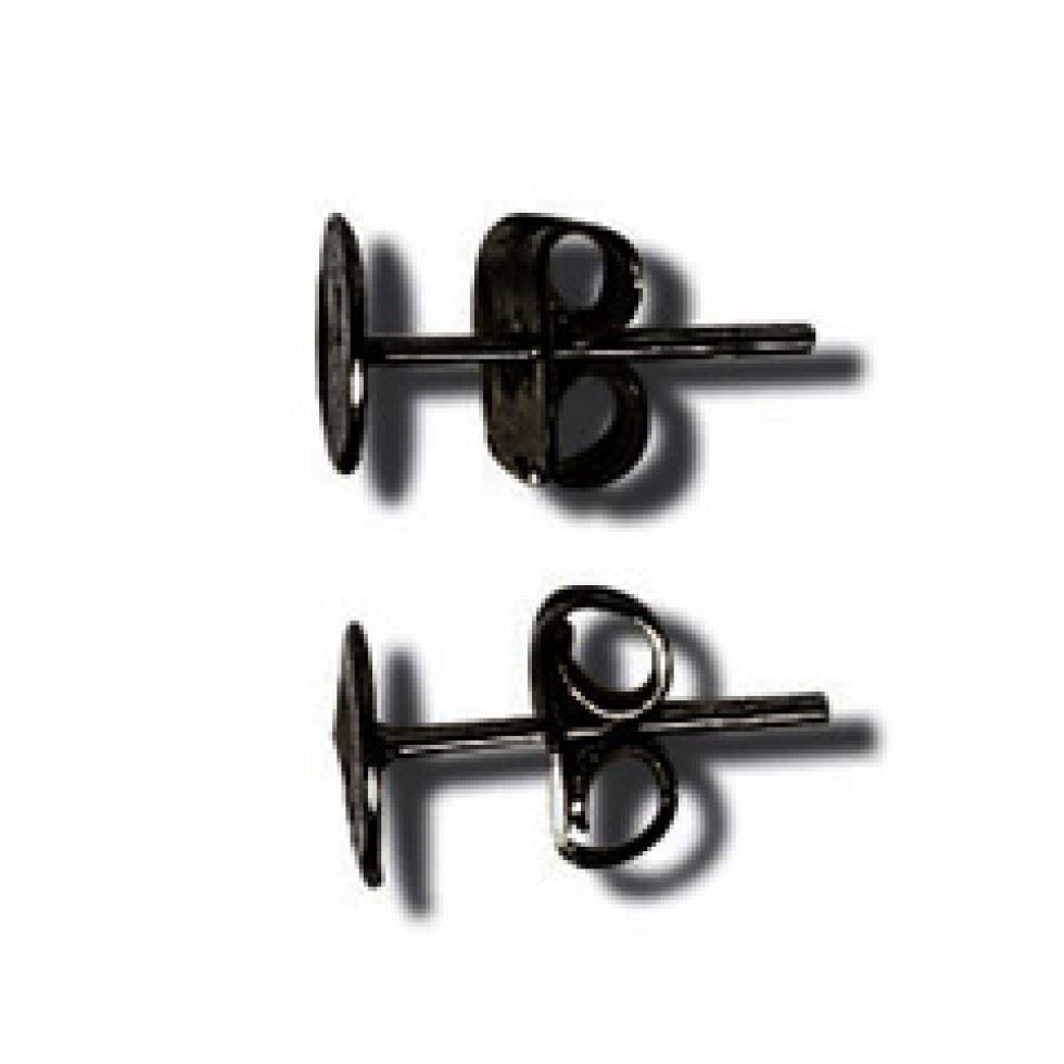 Trimits Ear Post Scroll Findings (Value Pack of 5) Black
 