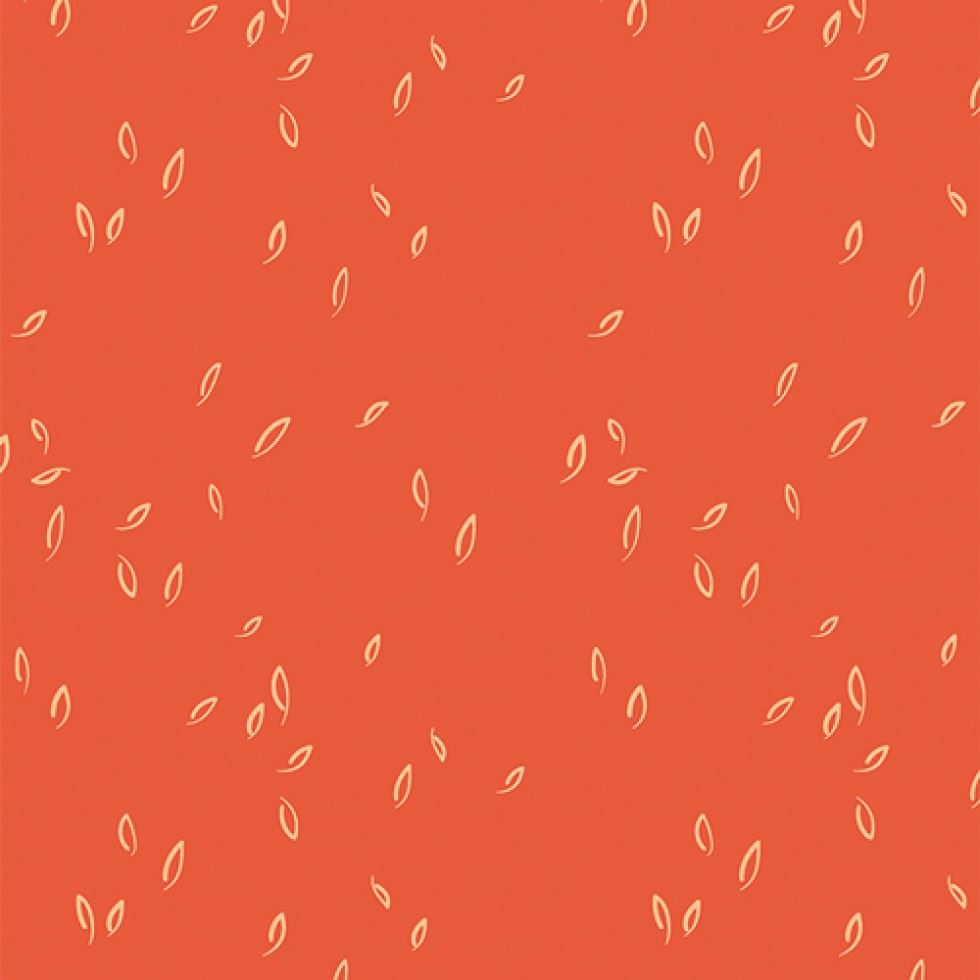 Art Gallery Fabrics Hazelwood 100% Cotton Poplin Fabric Dancing Leaves Vermilion