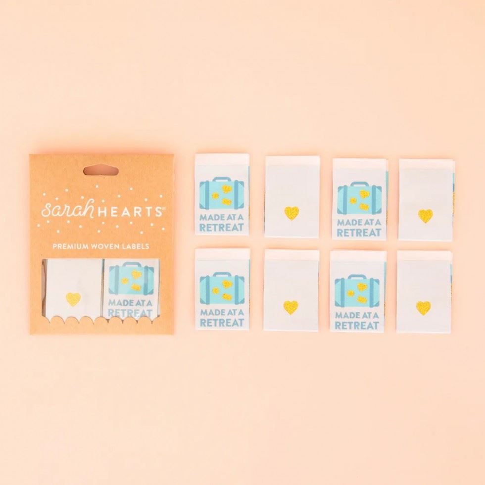 Sarah Hearts Made At A Retreat Woven Labels
 