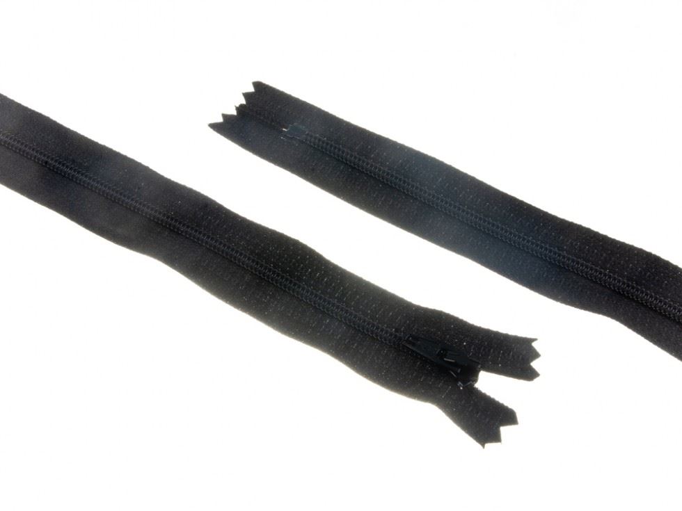YKK Nylon Closed End Dress Zips Black