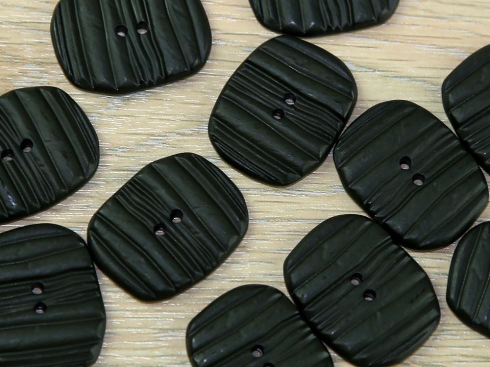 Dill Dark Grey Oval Textured Buttons (Value Pack)