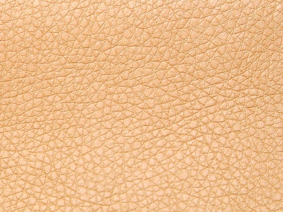 Stof France Heavy Soft Faux Leather Fabric Metallic Peach