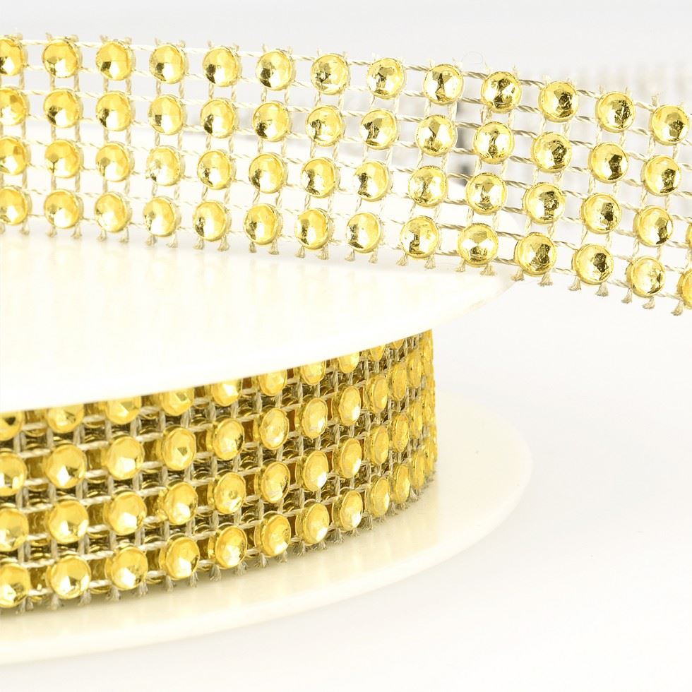 Stephanoise Sequin & Bead Trim Golden Yellow