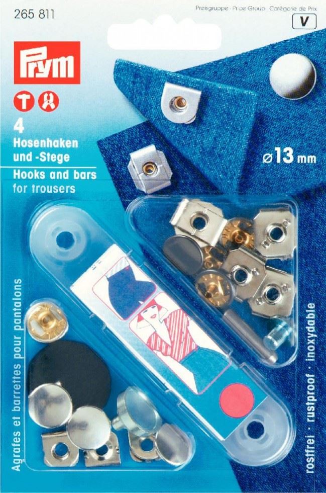 Prym Silver Snap On Hook & Bar Fasteners