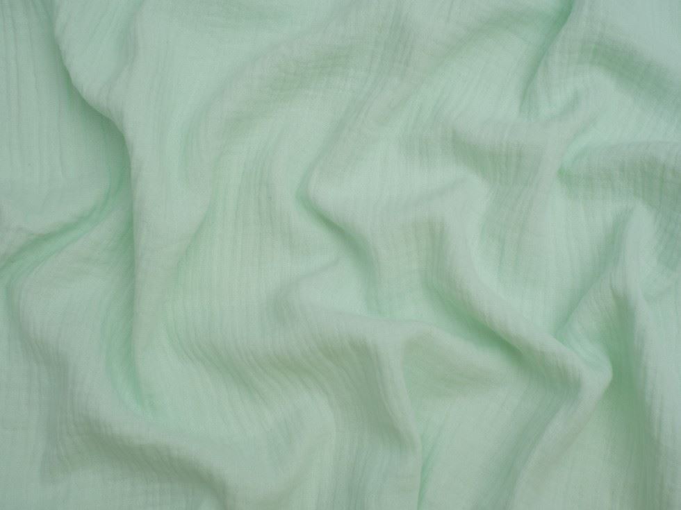 Minerva Core Range Pistachio Green Cotton Double Gauze Fabric