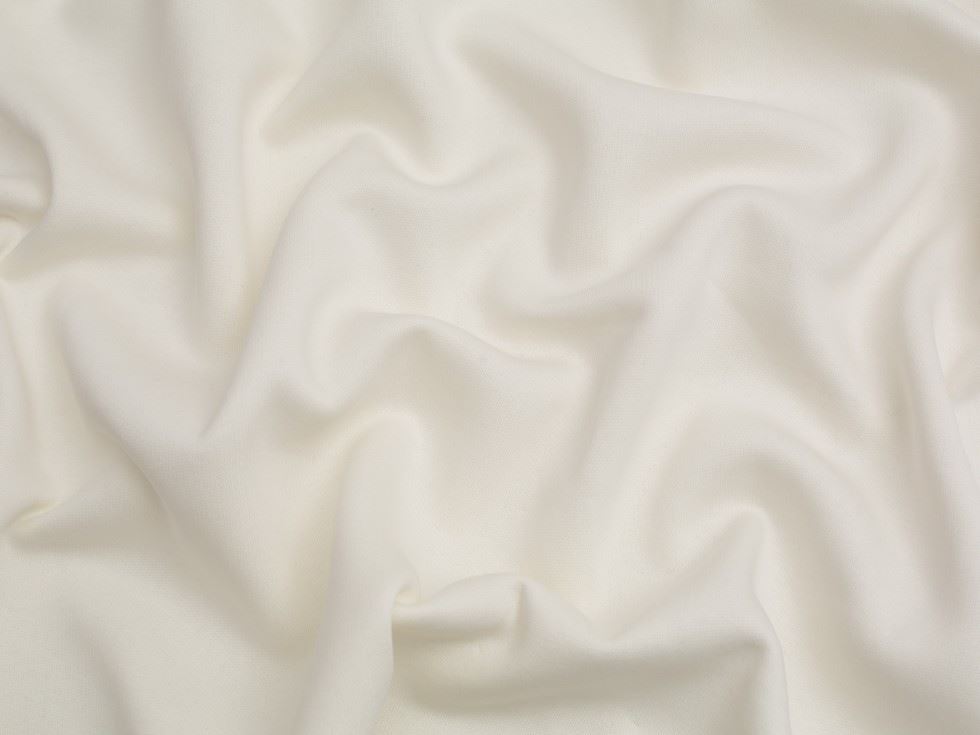 Minerva Core Range Ivory Polycotton Fleece Back Sweatshirt Stretch Knit Fabric