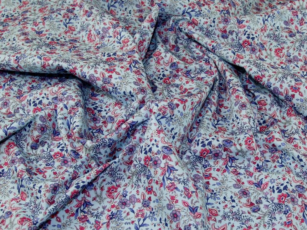 Rose And Hubble Sky 100% Cotton Poplin Fabric