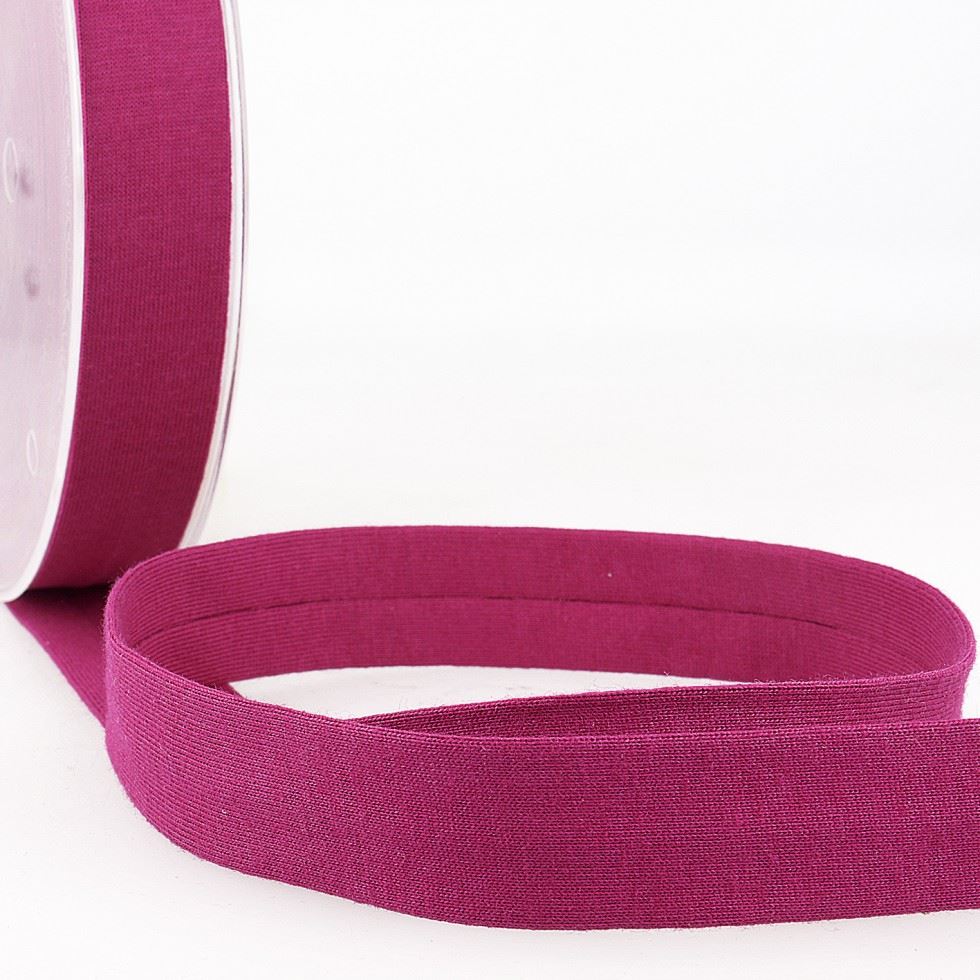Stephanoise Cotton Jersey Bias Binding Tape Magenta
 