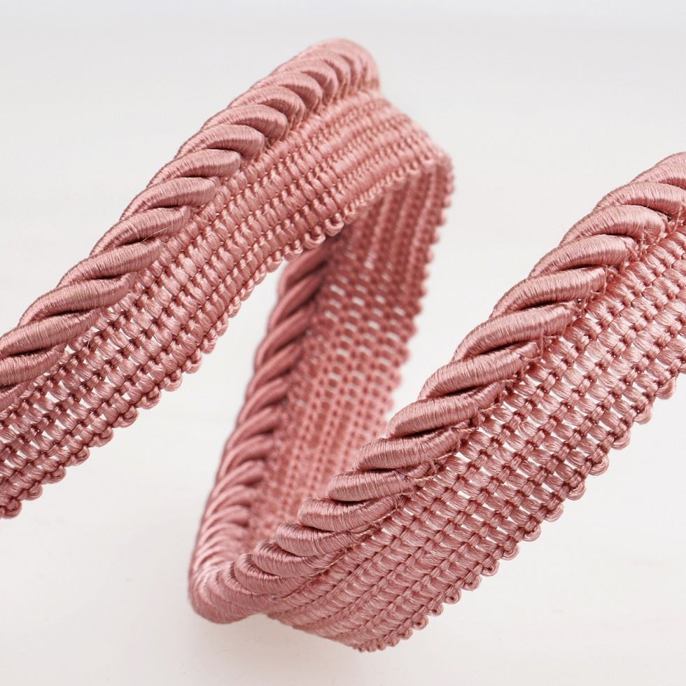 Stephanoise Flanged Piping Cord Rose Pink
 