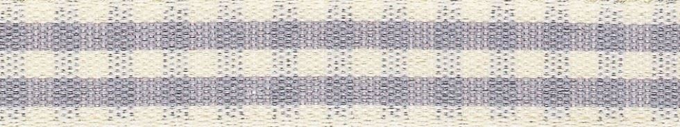 Berisfords Grey Rustic Gingham Ribbon