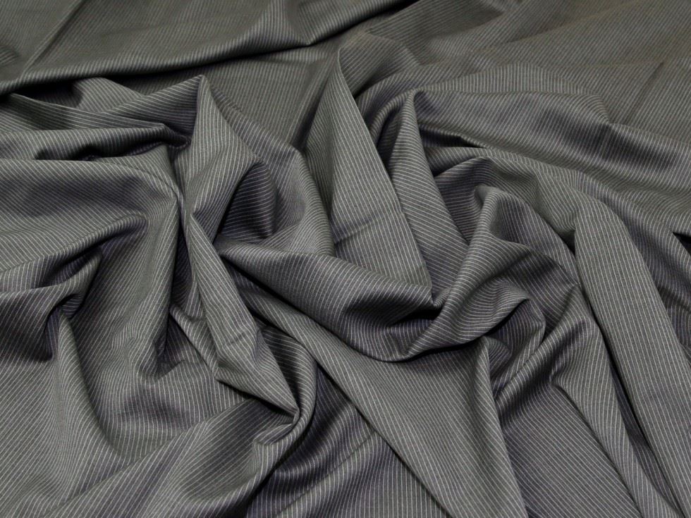 Grey Deadstock Wool Suiting Fabric