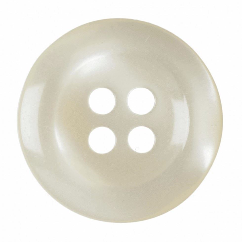 Hemline Cream Round Translucent Buttons