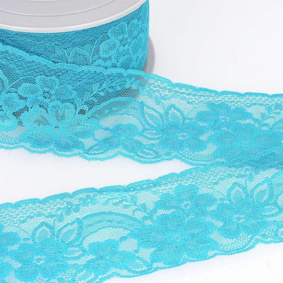Stephanoise Rachel Lace Trim Turquoise Blue
 