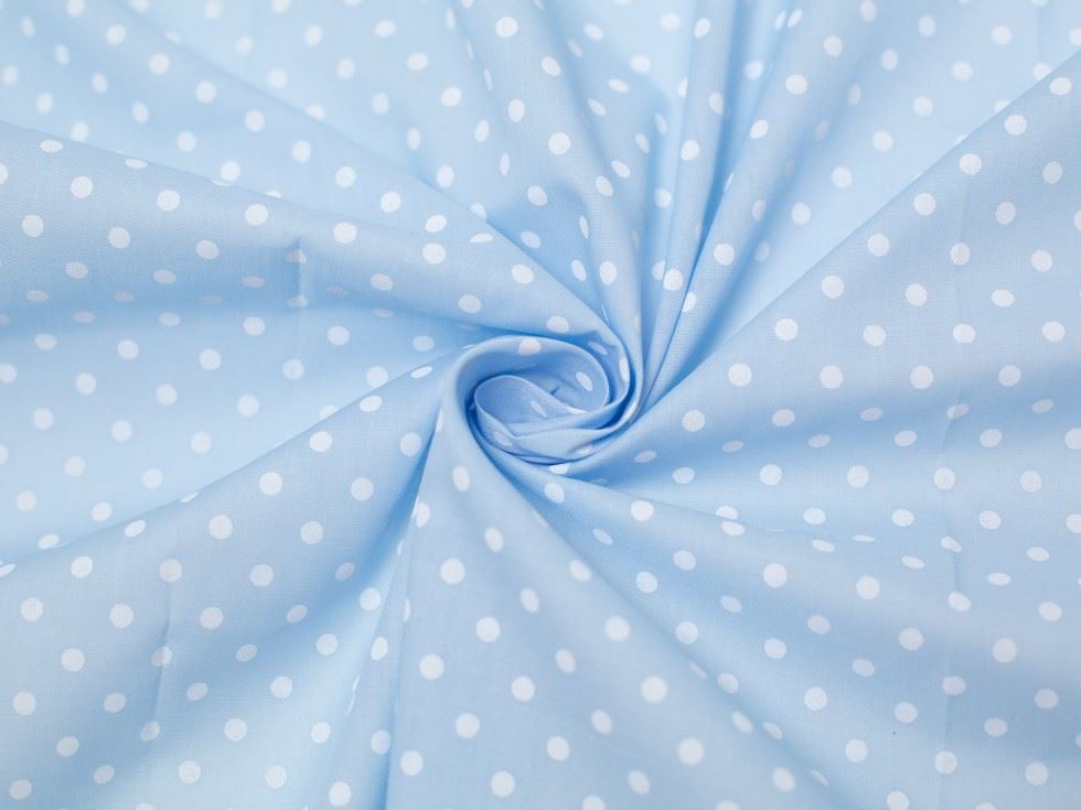 Minerva Core Range Printed Polycotton Fabric Blue
 