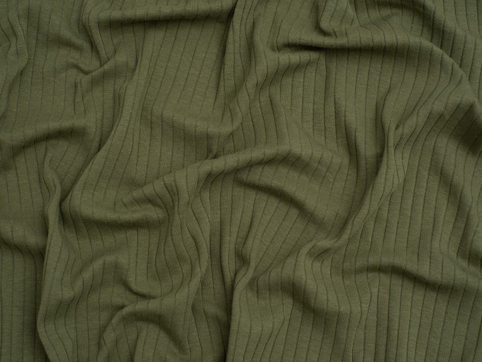 Minerva Core Range Baby Soft Cotton Rib Stretch Knit Fabric Bottle Green
 