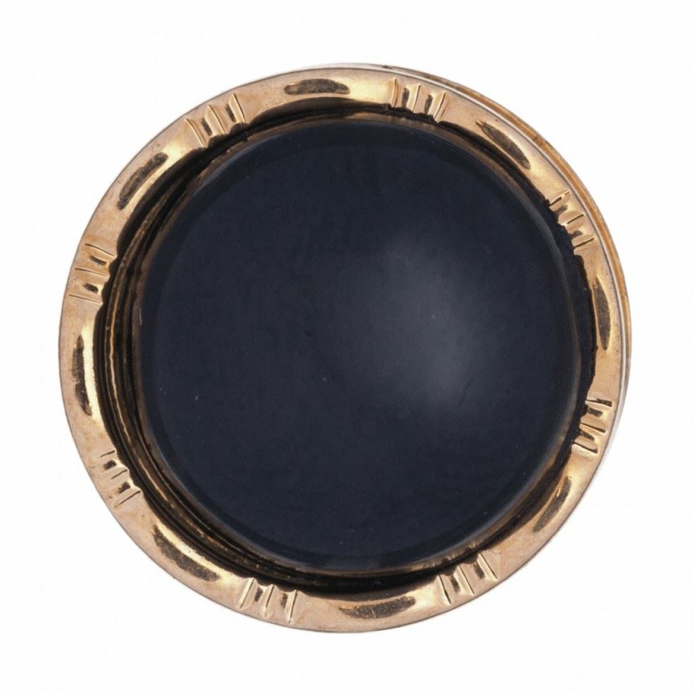 Hemline Black Round Metallic Buttons