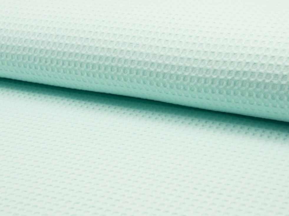 Deadstock Cotton Waffle Fabric Mint Green
 