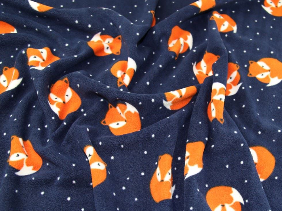 Navy Polar Fleece Fabric