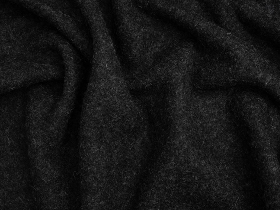 Minerva Core Range Dark Charcoal 100% Pure Boiled Wool Coating Fabric