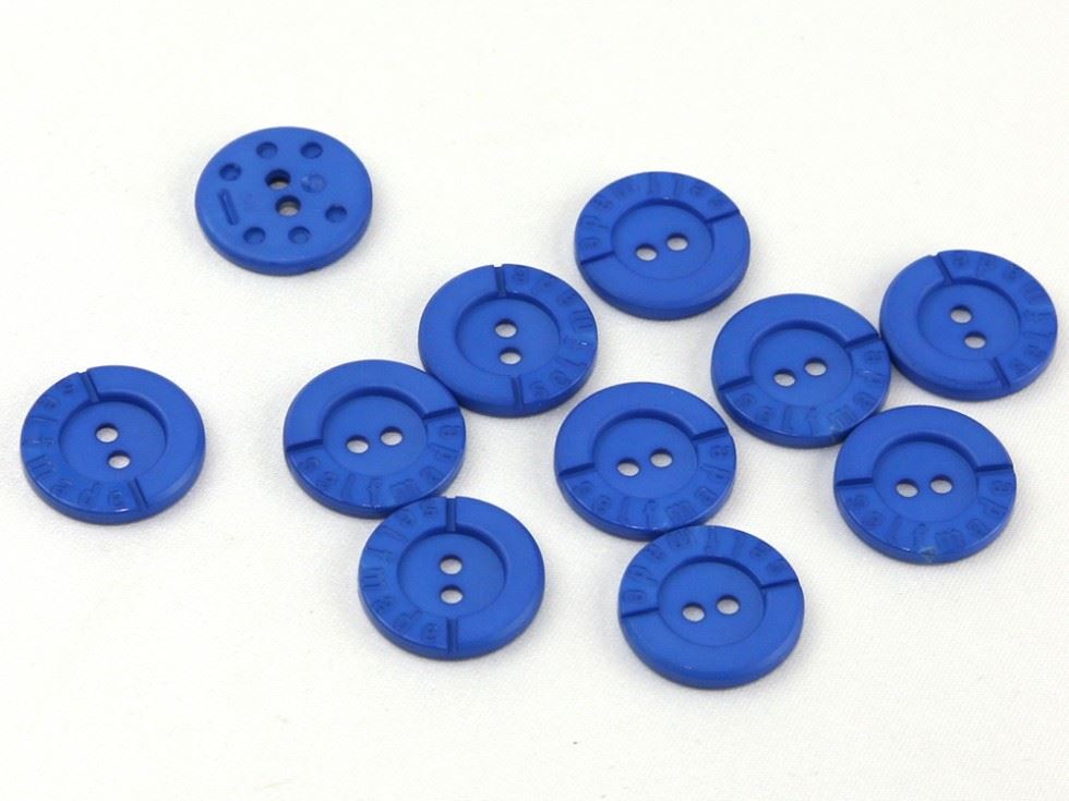 Dill Royal Blue Round Selfmade Buttons (Value Pack)