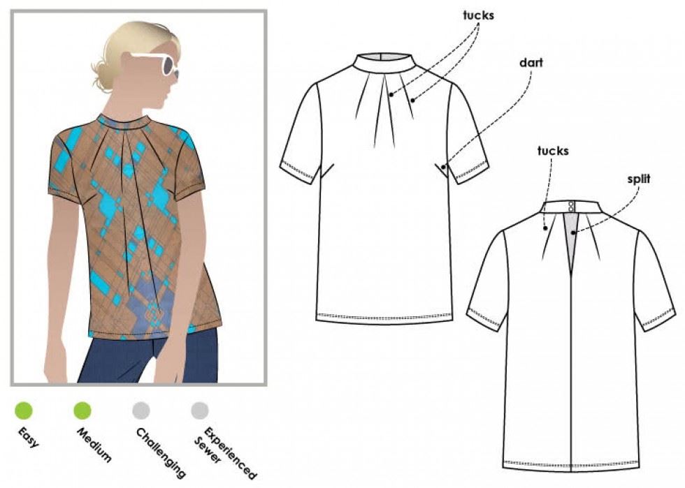 Style Arc Sewing Pattern Dimity Top