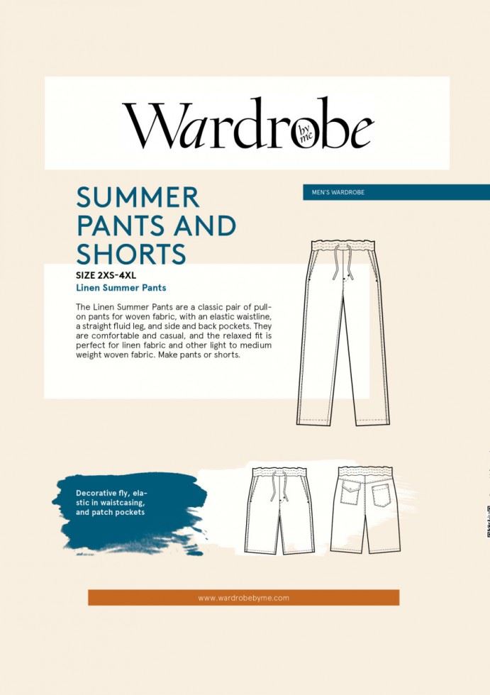 Wardrobe By Me Paper Sewing Pattern Summer Pants & Shorts