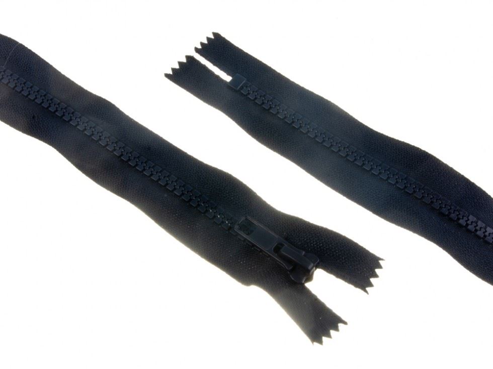 Plastic Chunky Closed End Zips Navy Blue
 